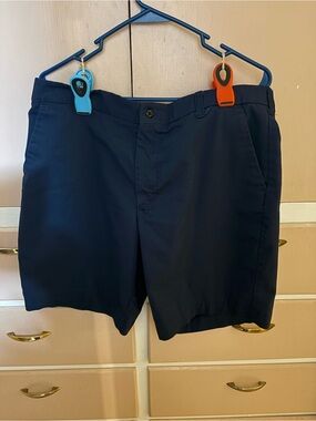 Classic Men's Navy Flat-Front Shorts